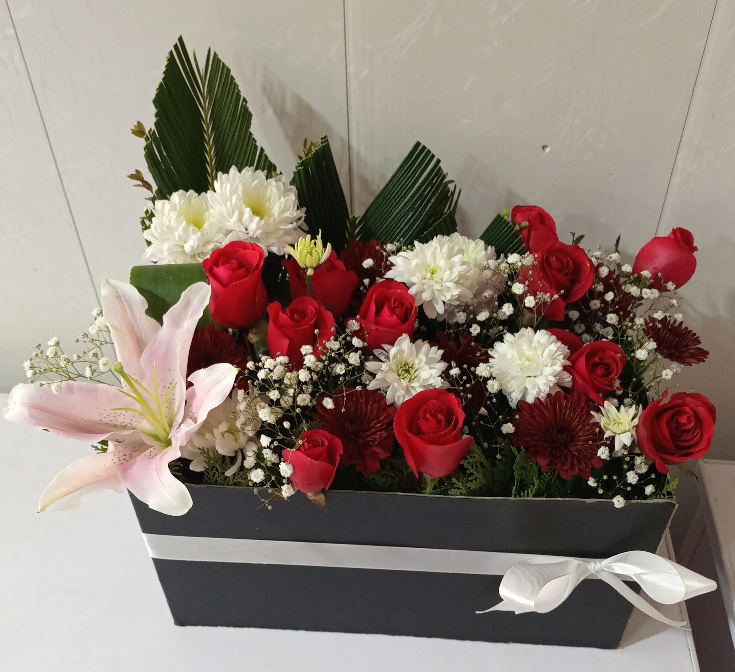 Imported Floral Grace – Fancy Rectangular Gift Basket for Every Occasion