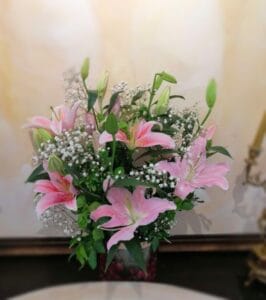 Phoolon ka Paigham – Imported Pink Lily Surprise Basket